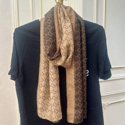 Picture of Printed Cotton and Linen Scarf - Classic Autumn and Winter Warm Neck Scarf for women (185*80cm) (LM-005,One size fits all)
