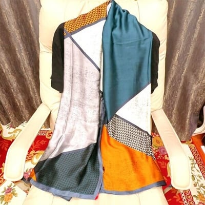 Picture of Printed Satin Silk Scarf - Spring and Autumn new sun protection printing lengthened shawl/Scarf for women (180*90cm) (LJD-034,One size fits all)