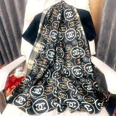 Picture of Printed Satin Silk Scarf - Spring and Autumn new sun protection printing lengthened shawl/Scarf for women (180*90cm) (LJD-011,One size fits all)