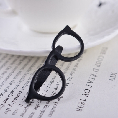 Picture of Spectacles Casual Metal Tie Clip For Men Shirt Accessories (Black)