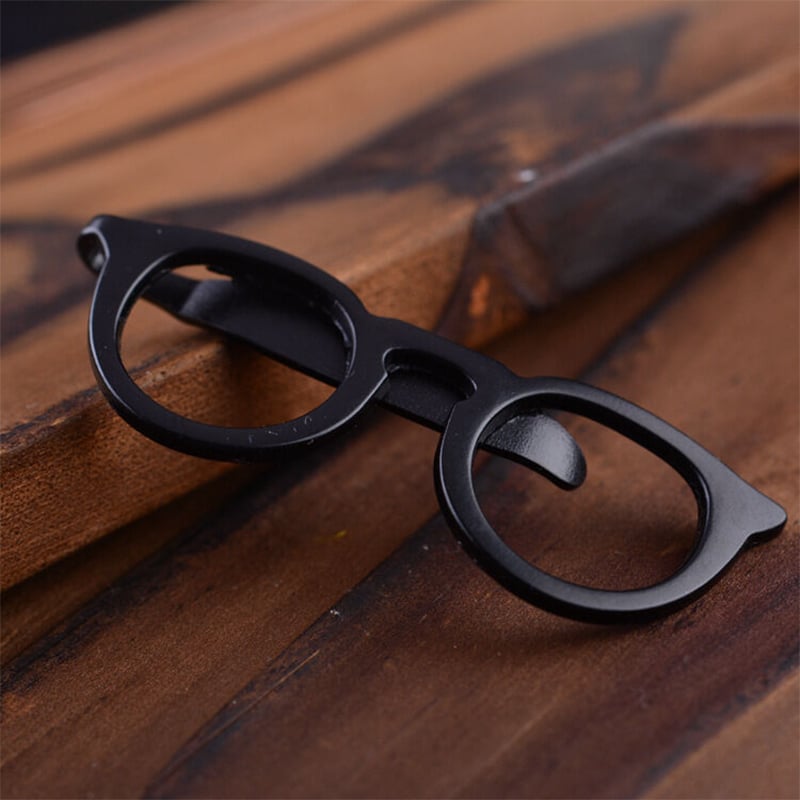 Picture of Spectacles Casual Metal Tie Clip For Men Shirt Accessories (Black)