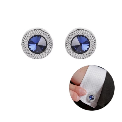 Picture of Blue Crystal Cone Cufflinks For Men's Shirt Taper Cufflinks (Int: One size)