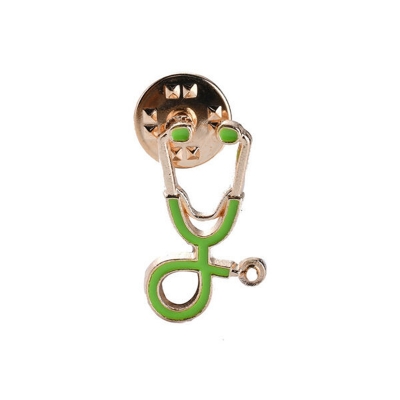 Picture of Doctor Nurse Stethoscope Pins Medical Denim Jackets Jewelry Button Badges Gifts (Gold)