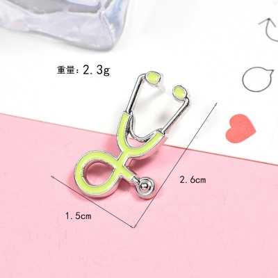 Picture of Doctor Nurse Stethoscope Pins Medical Denim Jackets Jewelry Button Badges Gifts (Silver)