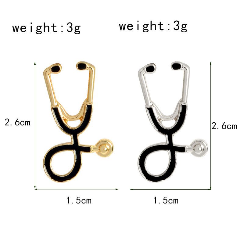 Picture of Stethoscope Brooch Lapel pin Health Care Profession/Student Brooch/Lapel Pin (1PS) (Golden)