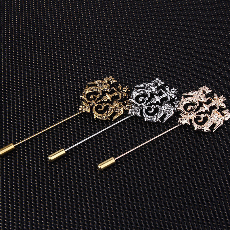 Picture of Double Lion Metal Suit Lapel Pin Brooch For Men & Women (1PS) (Bronze)