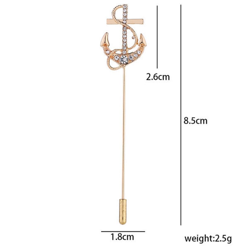 Picture of Anchor Lapel Pin Brooch For Men & Women (Gold)