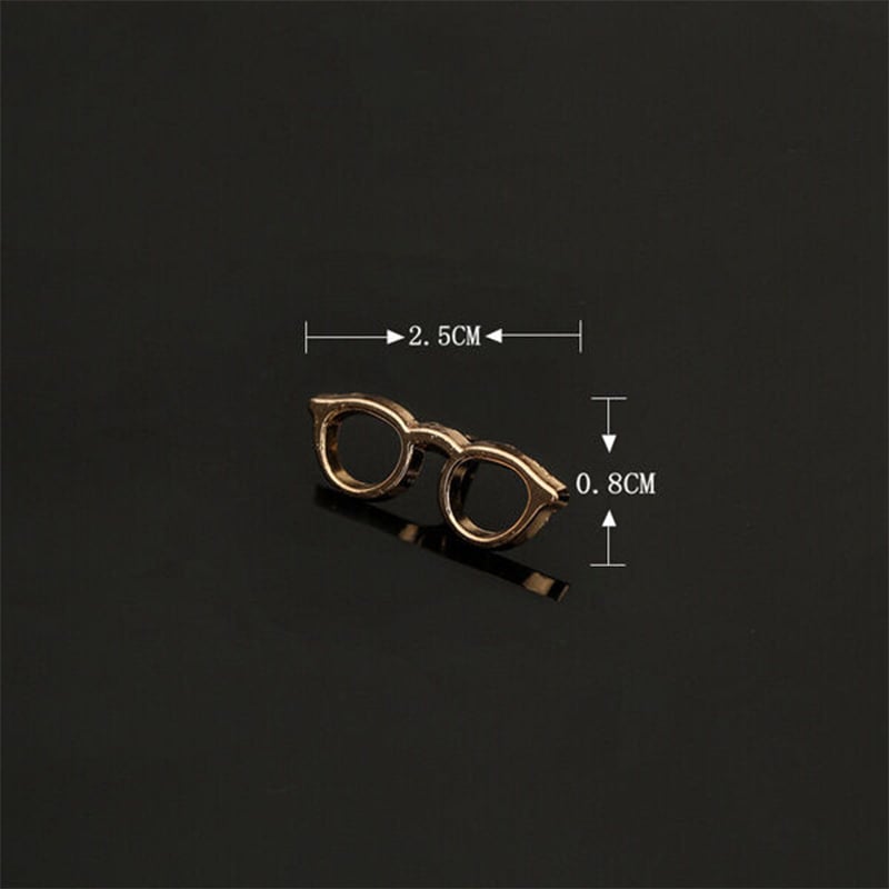 Picture of Mens Fashion Brooch Suit Dress Accessories Enamel Glass Frame Brooch (Golden Frame (Small))