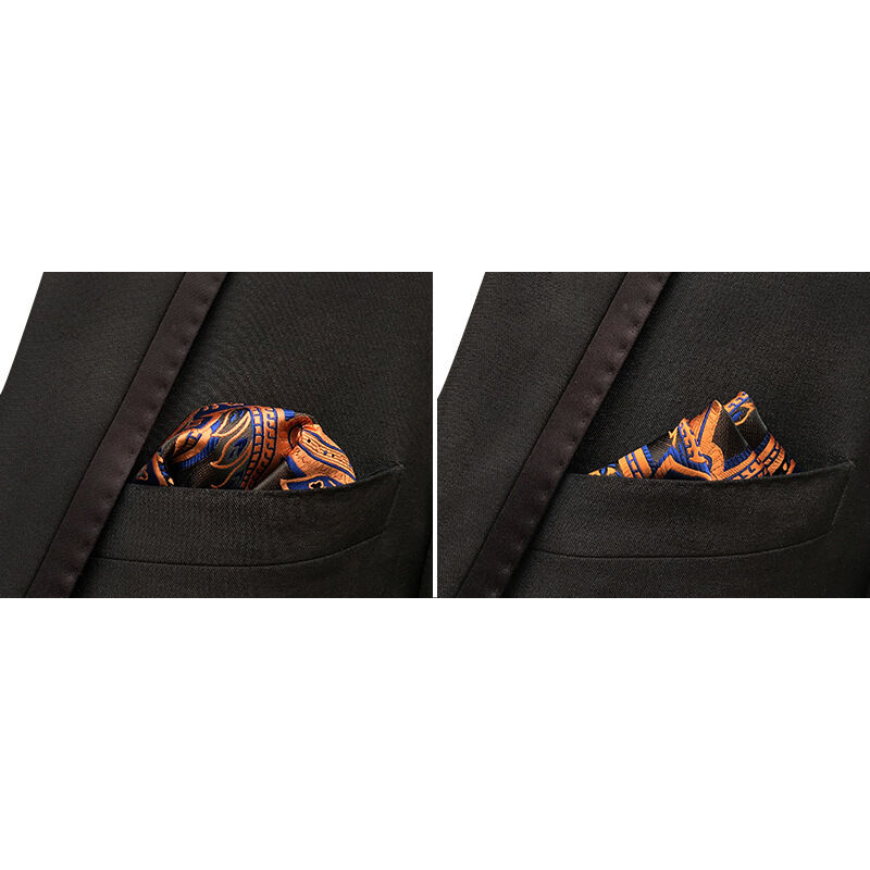 Picture of Men’s Luxury Paisley Pocket Square – Polyester Yarn Handkerchief for Suit & Blazer (25 x 25 cm, 1 Pc) (F353,Int: One size)