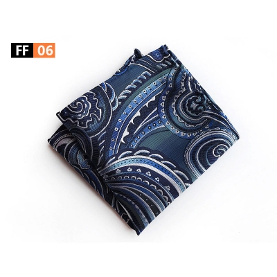 Picture of Men’s Luxury Paisley Pocket Square – Polyester Yarn Handkerchief for Suit & Blazer (25 x 25 cm, 1 Pc) (FF-06,Int: One size)