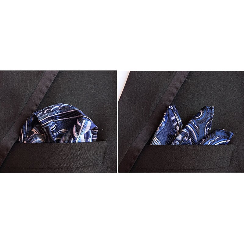 Picture of Men’s Luxury Paisley Pocket Square – Polyester Yarn Handkerchief for Suit & Blazer (25 x 25 cm, 1 Pc) (FF-06,Int: One size)