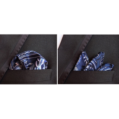 Picture of Men’s Luxury Paisley Pocket Square – Polyester Yarn Handkerchief for Suit & Blazer (25 x 25 cm, 1 Pc) (FF-06,Int: One size)