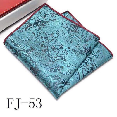Picture of Men’s Luxury Paisley Pocket Square – Polyester Yarn Handkerchief for Suit & Blazer (25 x 25 cm, 1 Pc) (FJ-53,Int: One size)