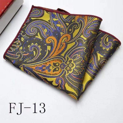 Picture of Men’s Luxury Paisley Pocket Square – Polyester Yarn Handkerchief for Suit & Blazer (25 x 25 cm, 1 Pc) (FJ-13,Int: One size)