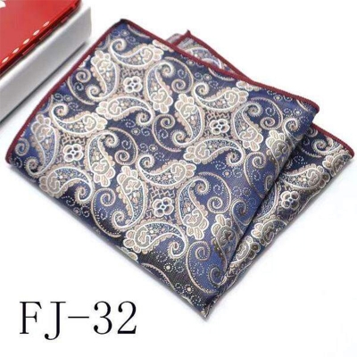 Picture of Men’s Luxury Paisley Pocket Square – Polyester Yarn Handkerchief for Suit & Blazer (25 x 25 cm, 1 Pc) (FJ-32,Int: One size)