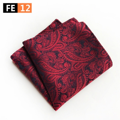 Picture of Men’s Luxury Paisley Pocket Square – Polyester Yarn Handkerchief for Suit & Blazer (25 x 25 cm, 1 Pc) (FE-12,Int: One size)
