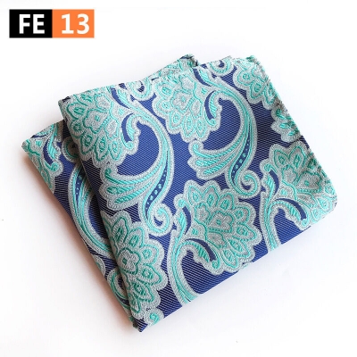 Picture of Men’s Luxury Paisley Pocket Square – Polyester Yarn Handkerchief for Suit & Blazer (25 x 25 cm, 1 Pc) (FE-13,Int: One size)