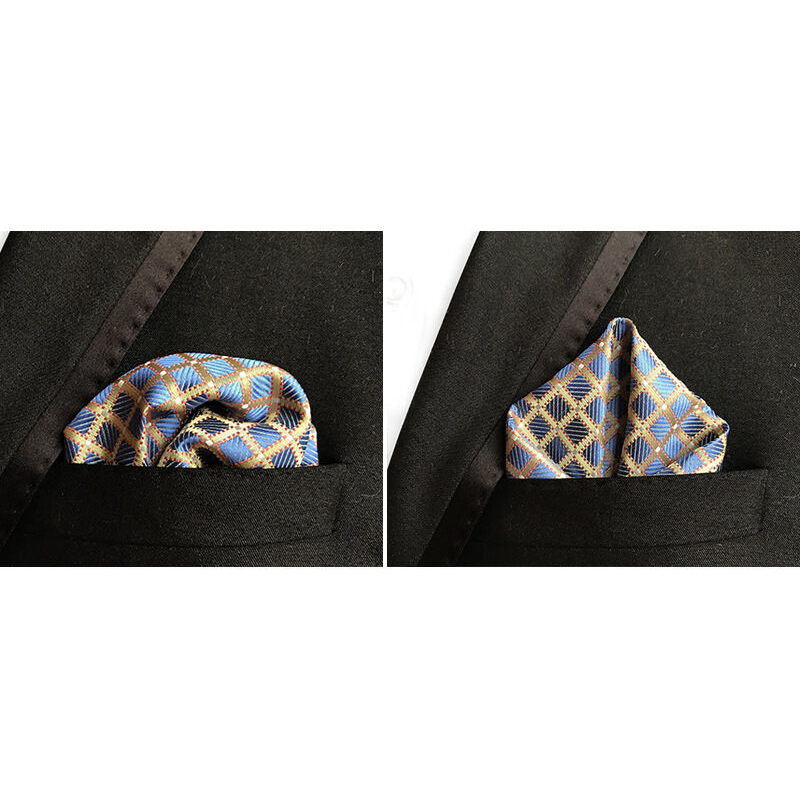 Picture of Men’s Luxury Paisley Pocket Square – Polyester Yarn Handkerchief for Suit & Blazer (25 x 25 cm, 1 Pc) (FE-14,Int: One size)