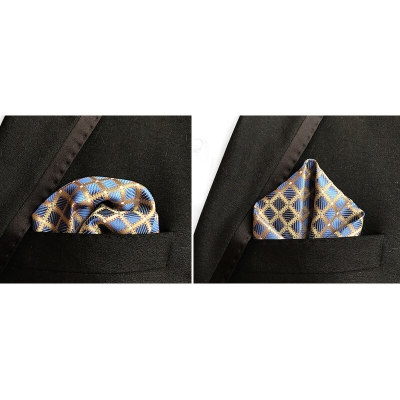 Picture of Men’s Luxury Paisley Pocket Square – Polyester Yarn Handkerchief for Suit & Blazer (25 x 25 cm, 1 Pc) (FE-14,Int: One size)