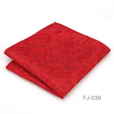 Picture of Men’s Luxury Paisley Pocket Square – Polyester Yarn Handkerchief for Suit & Blazer (25 x 25 cm, 1 Pc) (FJ-039,Int: One size)