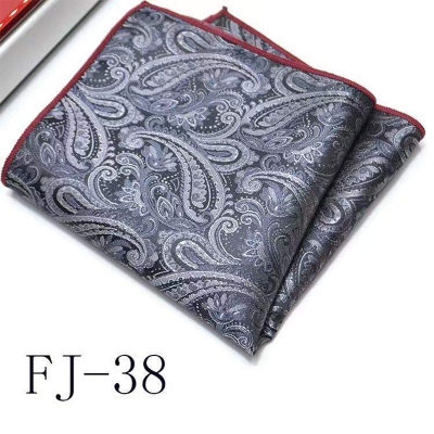 Picture of Men’s Luxury Paisley Pocket Square – Polyester Yarn Handkerchief for Suit & Blazer (25 x 25 cm, 1 Pc) (FJ-38,Int: One size)