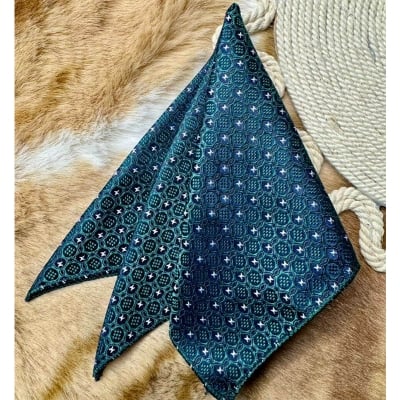 Picture of Elegant Geometric/Floral Polyester Pocket Square for Suit and Blazer, Formal Business Style - 23x23cm (R29-10,Int: One size)