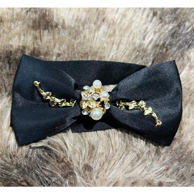 Picture of Rhinestone Butterfly  British Men's Wedding Groom Bow Tie (Black,Int: One size)