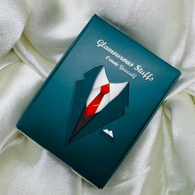 Picture of Leaf/Feather Lapel Pin Brooch For Men Suits Long Stick Safety Pin Wedding Jewelry (1 Silver + 1 Golden Combo)