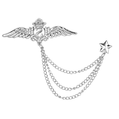 Picture of Wings Brooch Men'S Daily Banquet Suit Shirt Accessories (Silver)