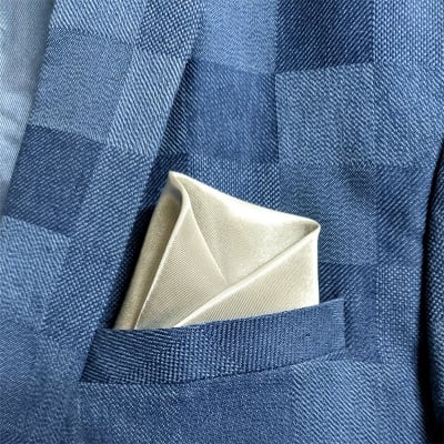 Picture of New Men Silk Satin Plain Color Pocket Square for Business Suit Accessories 22x22cm (Light Ash,M)