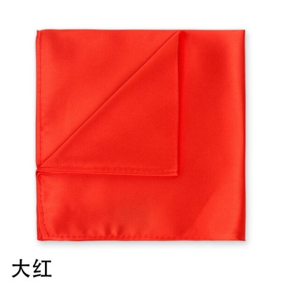 Picture of New Men Silk Satin Plain Color Pocket Square for Business Suit Accessories 22x22cm (Red,M)