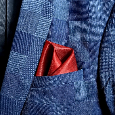 Picture of New Men Silk Satin Plain Color Pocket Square for Business Suit Accessories 22x22cm (Maroon,M)