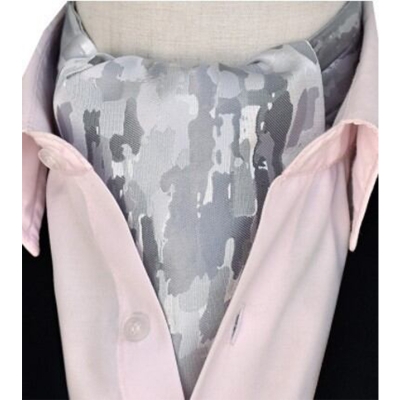 Picture of Men’s Fashionable Ascot Tie – Jacquard Shirt Scarf Neckwear (1 Pc) (LJ-037-Ash,Int: One size)
