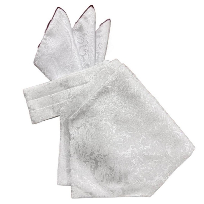 Picture of Men’s Fashionable Ascot Tie – Jacquard Shirt Scarf Neckwear (1 Pc) (LJE-19 Ascot+Pct Sq,Int: One size)