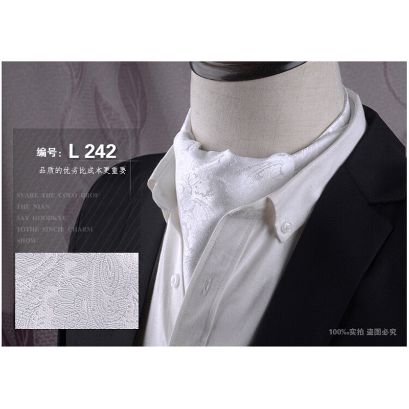 Picture of Men’s Fashionable Ascot Tie – Jacquard Shirt Scarf Neckwear (1 Pc) (LJE-19 Ascot+Pct Sq,Int: One size)