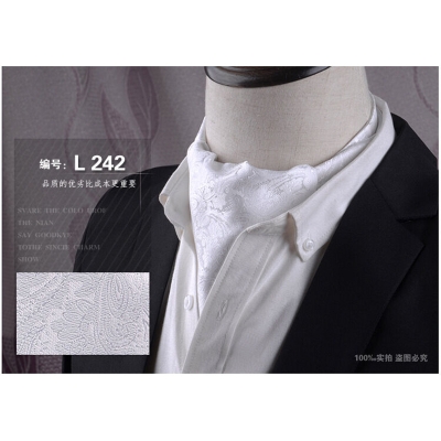 Picture of Men’s Fashionable Ascot Tie – Jacquard Shirt Scarf Neckwear (1 Pc) (LJE-19 Ascot+Pct Sq,Int: One size)