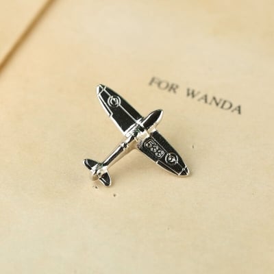 Picture of Mens Mini Aircraft Suit Collar pin Brooch (1PS) (Silver)