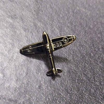Picture of Mens Mini Aircraft Suit Collar pin Brooch (1PS) (Jet Black)