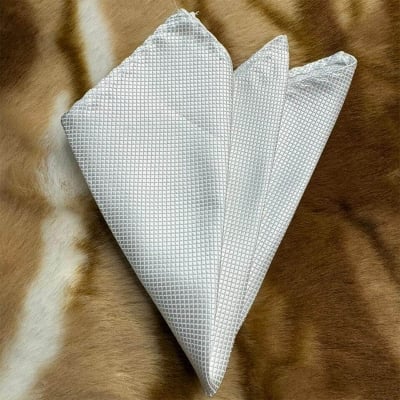 Picture of Light Pattern Solid Color Pocket Square – 23x23cm Men’s Suit Pocket Scarf (1Pc) (White,Int: One size)