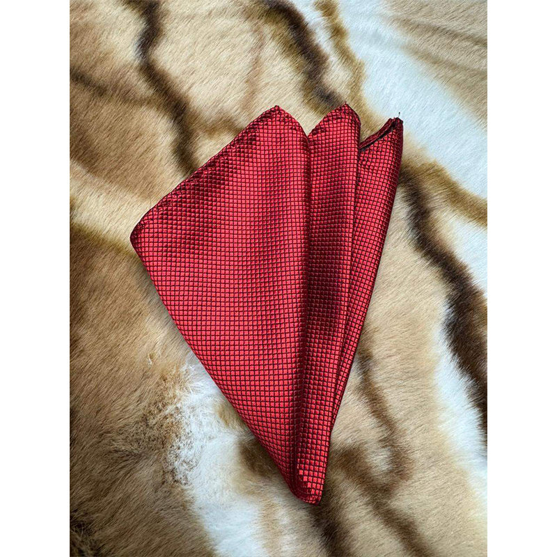 Picture of Luxury Fashionable Neck Tie + Matching Pocket Square Set for Men (1 Set) (Cashew Maroon,Int: One size)