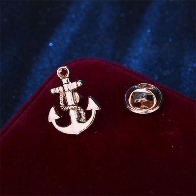 Picture of Small Anchor Pin For Navy/Men Cloth Fashion Suit Accessories (1p) (Gold)