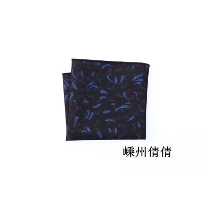 Picture of Men's Soft Cotton Handkerchief Paisley Suit Pocket Square (1p) (Pattern Black,Int: One size)