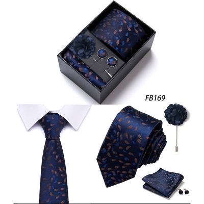 Picture of Men's Multicolor Fashionable Neck Tie - 4 items Set Box (1 Set) (FB169,Int: One size)