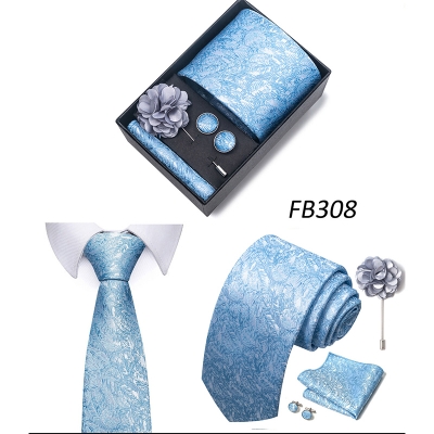 Picture of Men's Multicolor Fashionable Neck Tie - 4 items Set Box (1 Set) (FB308,Int: One size)