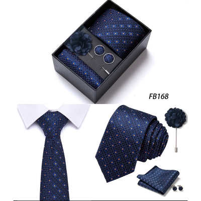 Picture of Men's Multicolor Fashionable Neck Tie - 4 items Set Box (1 Set) (FB168,Int: One size)