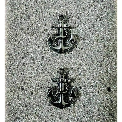 Picture of Men's Anchor Shape Navy French Shirt Cufflinks Pair (1 Pair) (Black)
