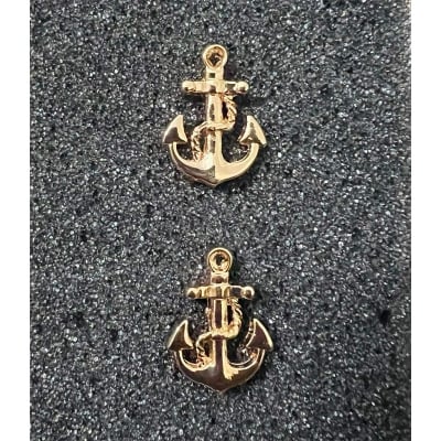 Picture of Men's Anchor Shape Navy French Shirt Cufflinks Pair (1 Pair) (Gold)