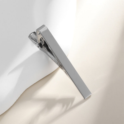 Picture of Plain Design Metal Formal & Casual Tie Clip For Men (1Ps) (Silver)