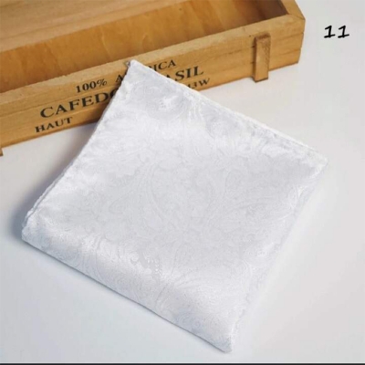 Picture of Luxury Embroidery Feather Bow Tie + Flower Lapel + Pocket Square 3p Set For Men (White Flower & PS,Int: One size)