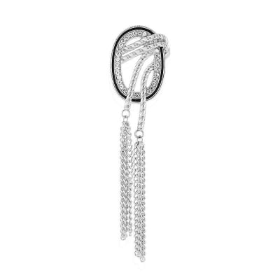 Picture of Tassel Corsage Brooch For Men's Fashion Suit Accessories (Silver)